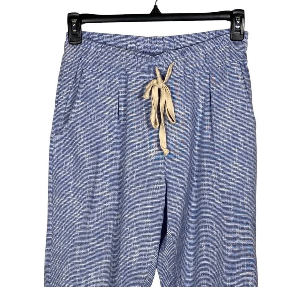 Frilivin Paris Lounge Pants Mens Size L Pull On with Drawstring Blue Pockets